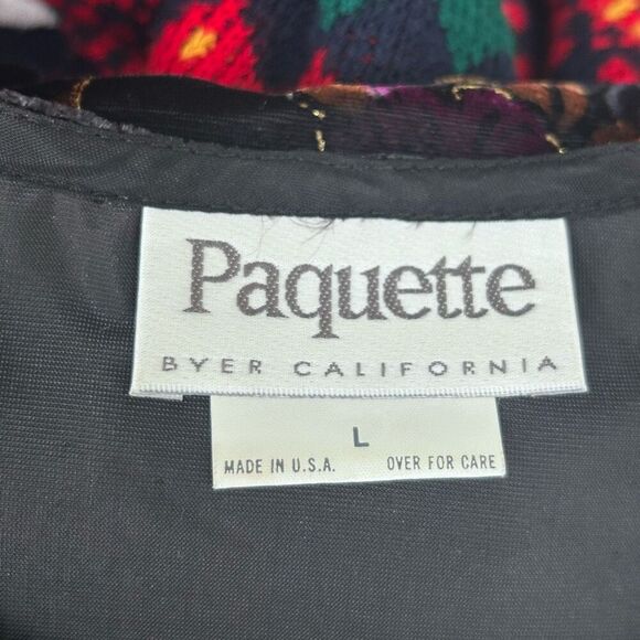 Vtg Paquette Byer California Sweater Large Multicolor Fair Isle Boucle Terrier - Picture 8 of 11